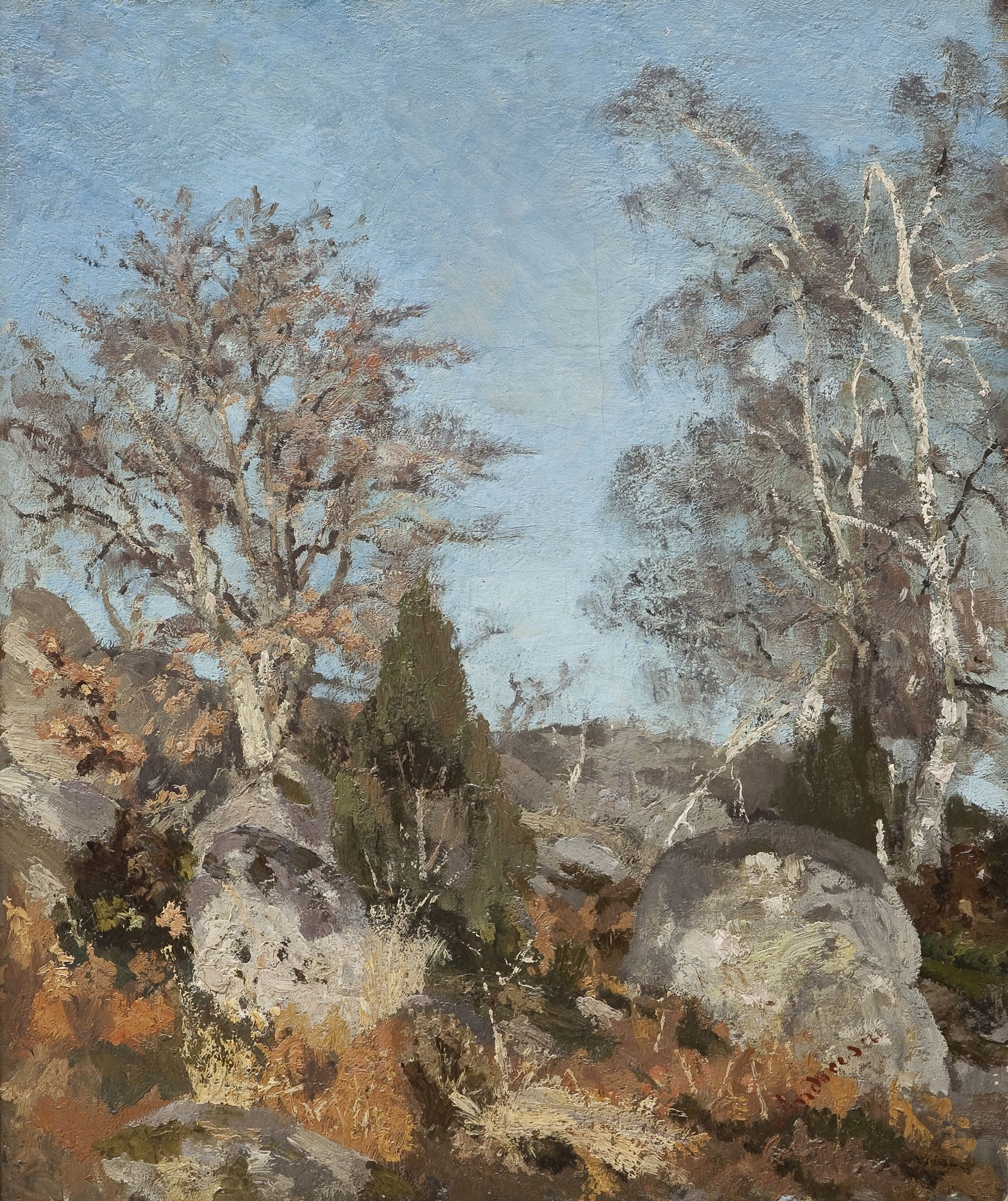 Andreescu - Rocks and Birch Trees